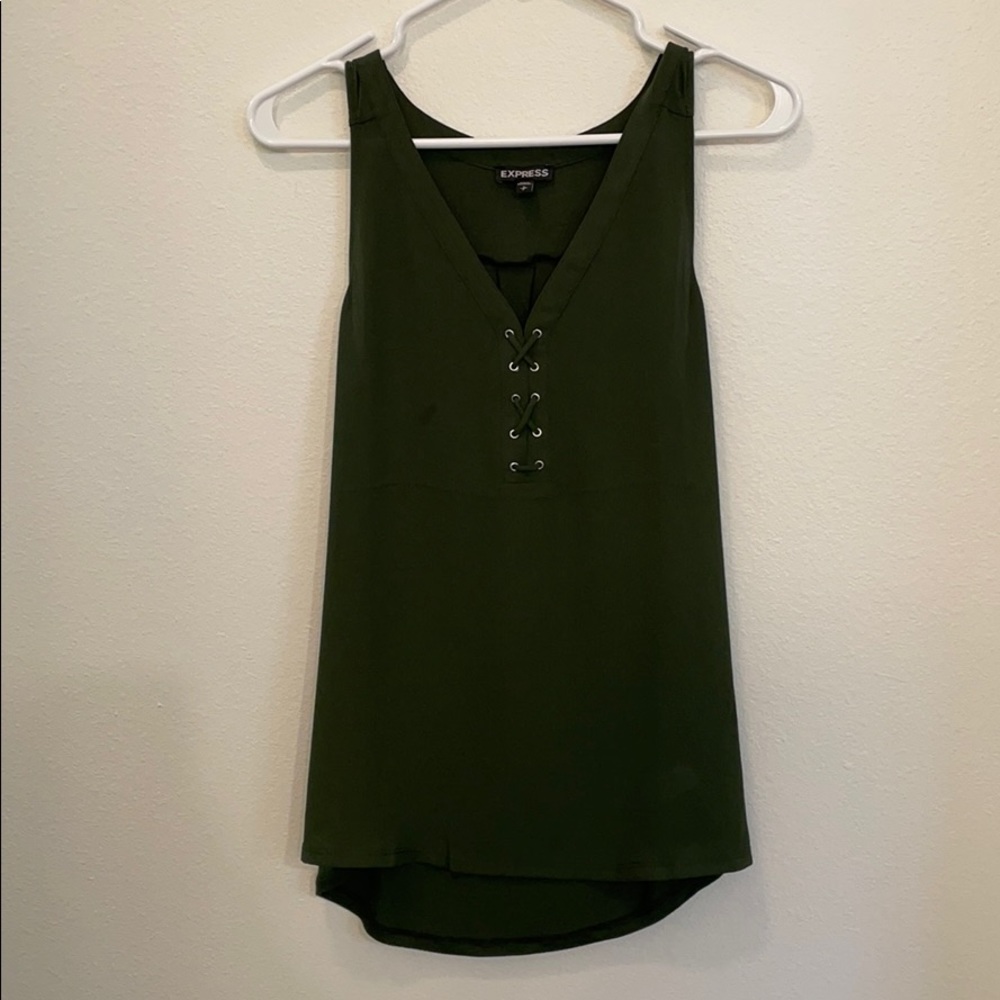 Express tank top olive green